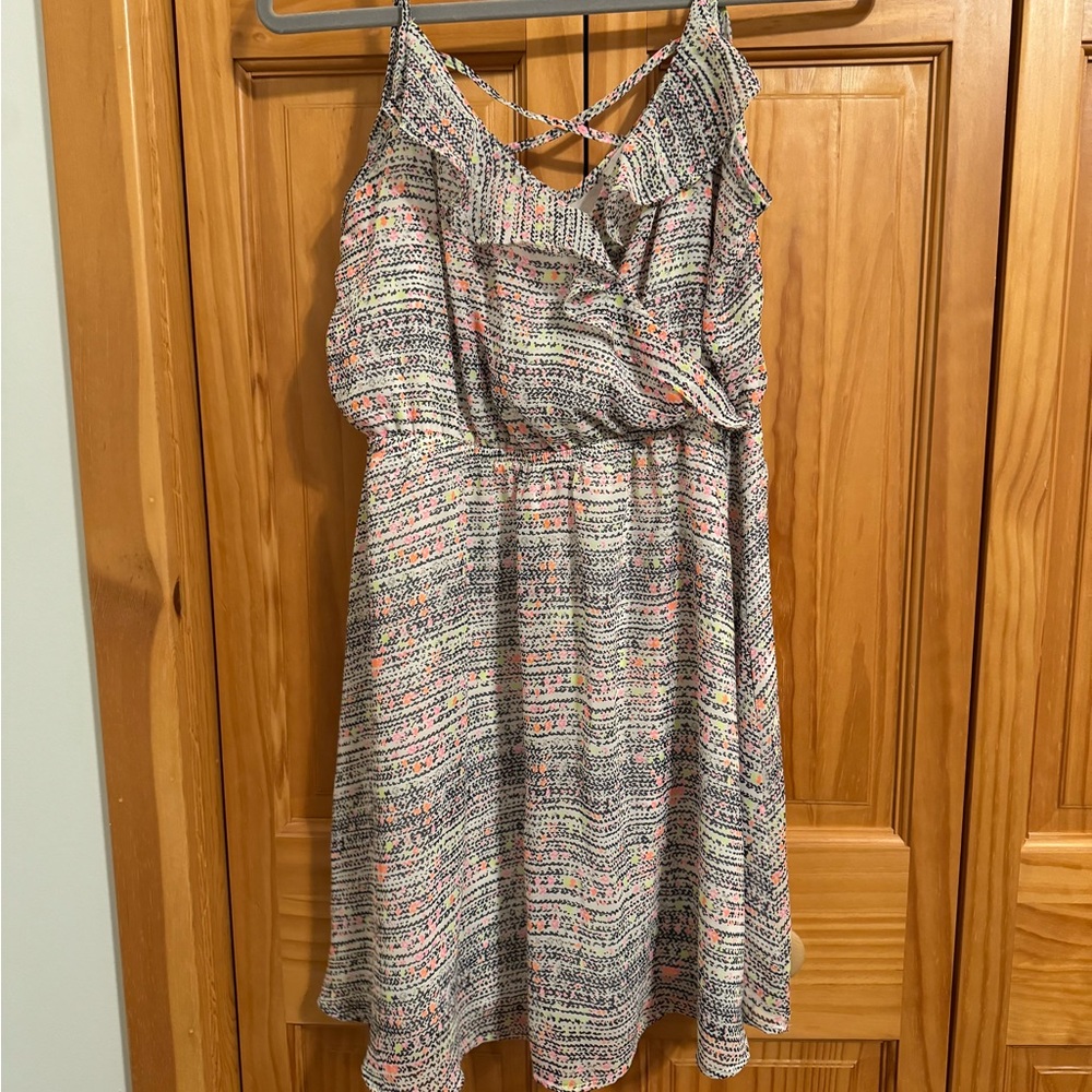 Lush Multicolor Strappy Casual Dress